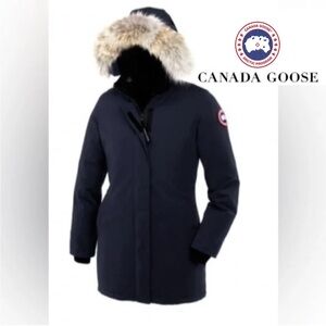Canada Goose Victoria Parka- Down Winter Coat - Navy Blue- Size XS + storage box
